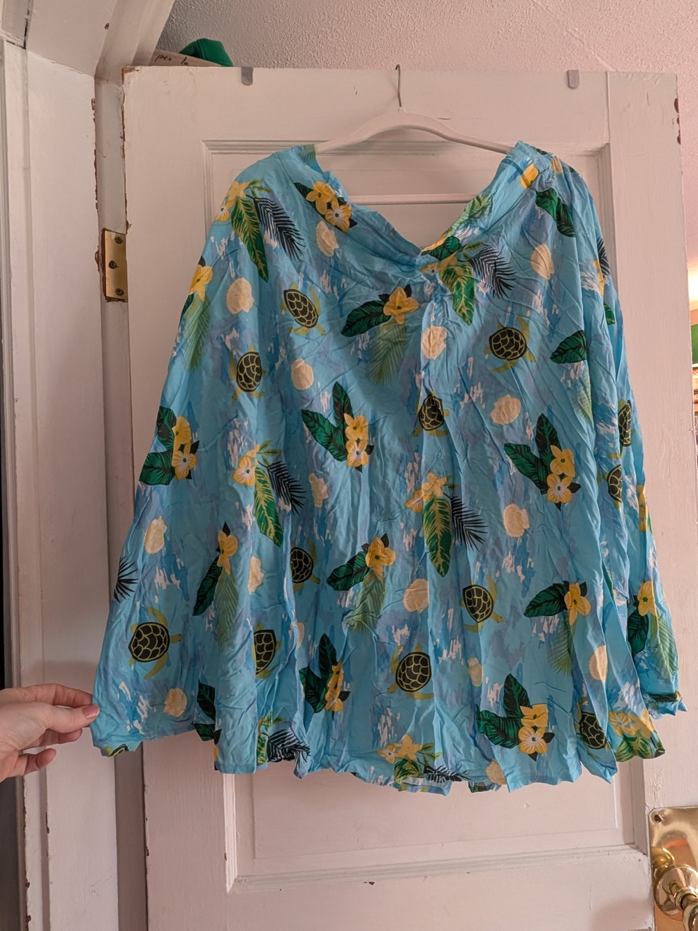 Collectif London Turquoise Blue Tropical Women's Skirt
